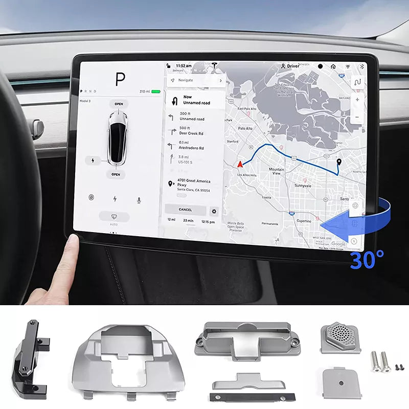 For Tesla Model 3 Y Screen Rotating Holder Center Console  GPS Navigation Control Touchscreen Rotation Stand Car